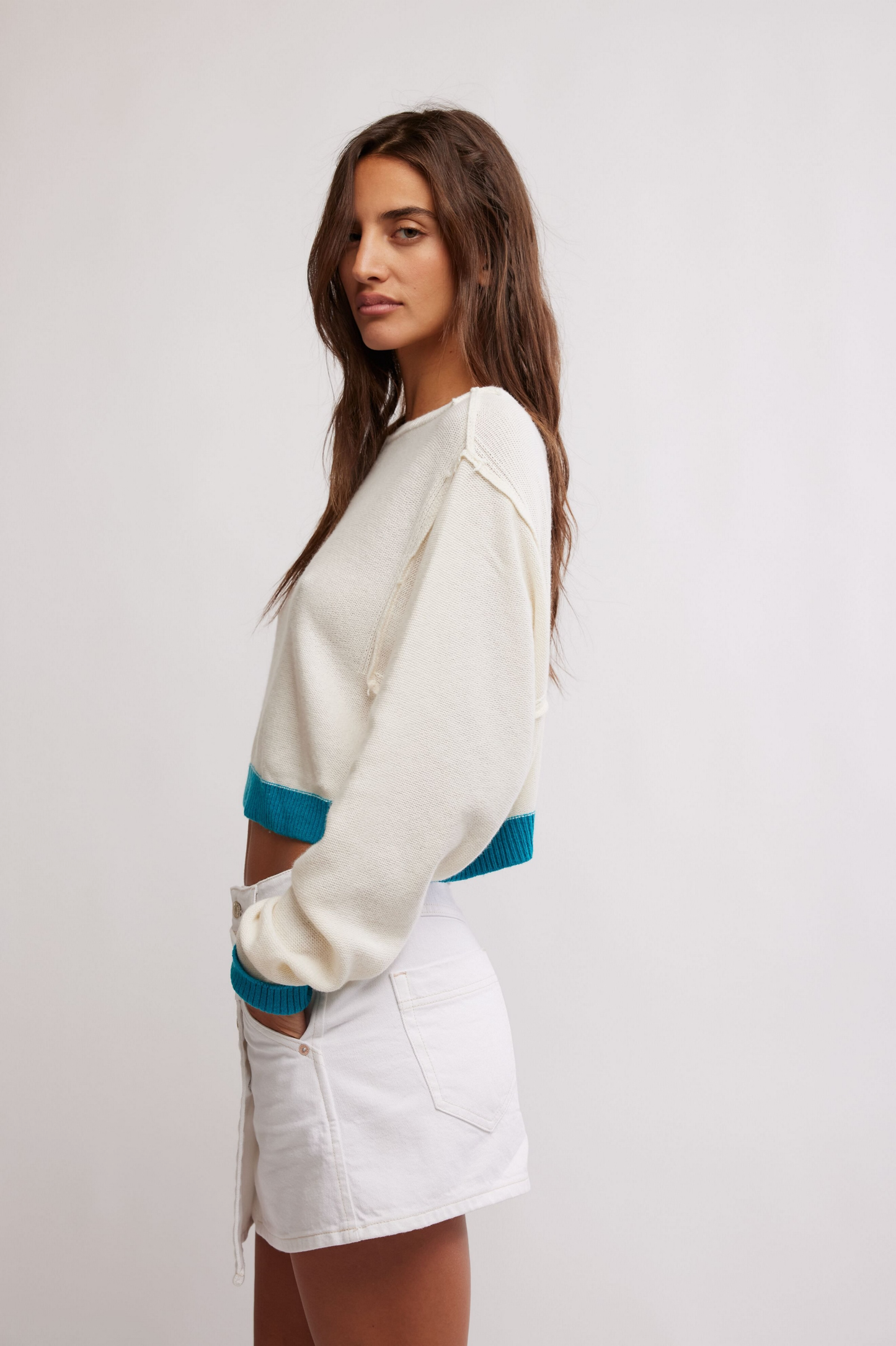 Free People Into The Blue Pullover- Tropical Blue