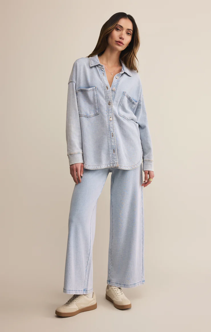 Z Supply Hunter Knit Denim Pant- Washed Indigo