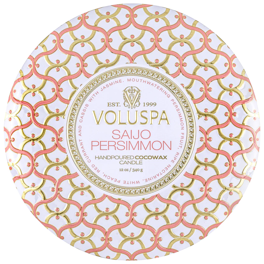 Voluspa Saijo Persimmmon- 3 Wick Tin