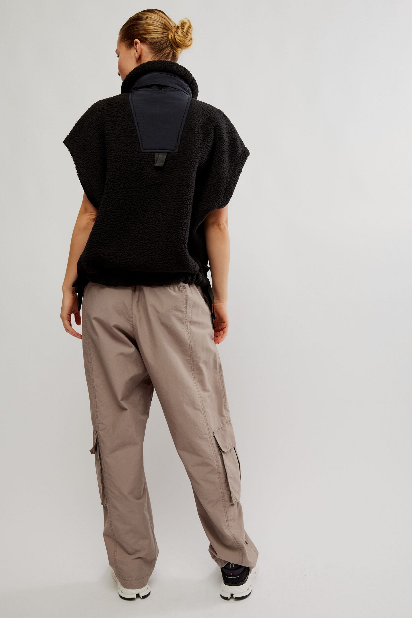 Free People Scout It Out Fleece Vest- Black