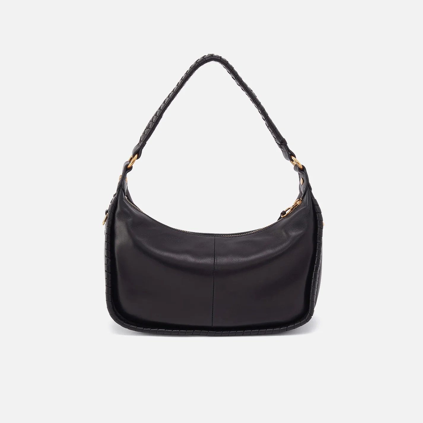 HOBO Mia Crescent HOBO in Smooth Leather- Black
