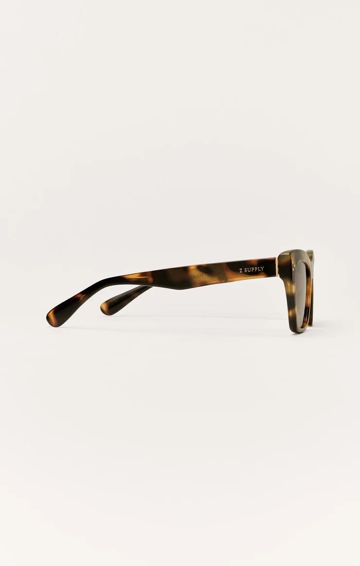 Z Supply Park Ave Polarized Sunglasses- Tortise Grey