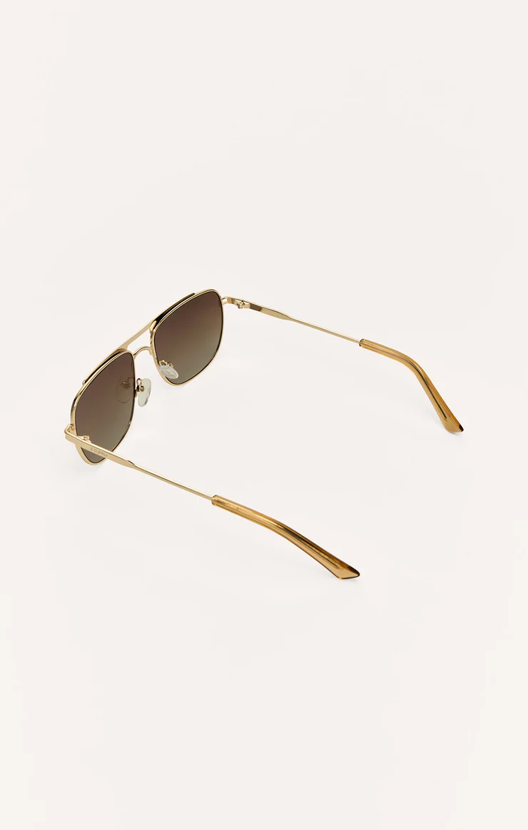 Z Supply Skyline Sunglasses- Gold Gradient