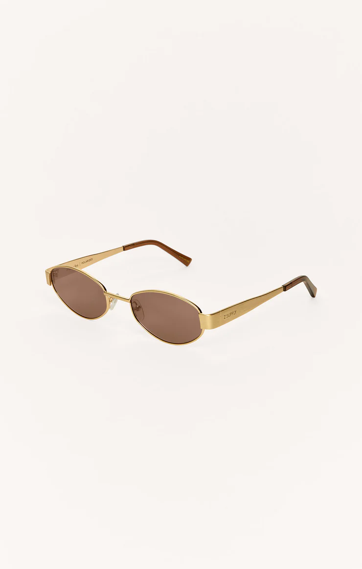 Z Supply Palisades Sunglasses- Gold/Brown