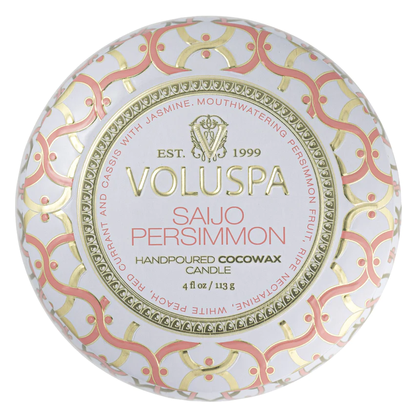Voluspa Saijo Persimmmon- Mini Tin Candle