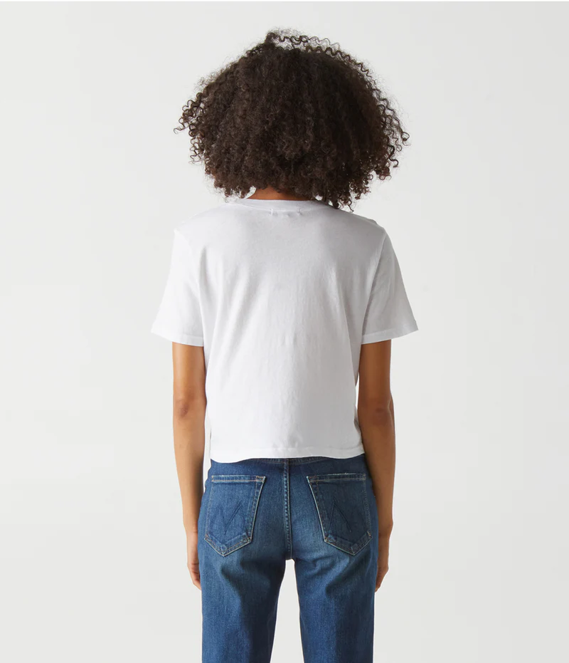 Michael Stars Blake Cropped Tee- White