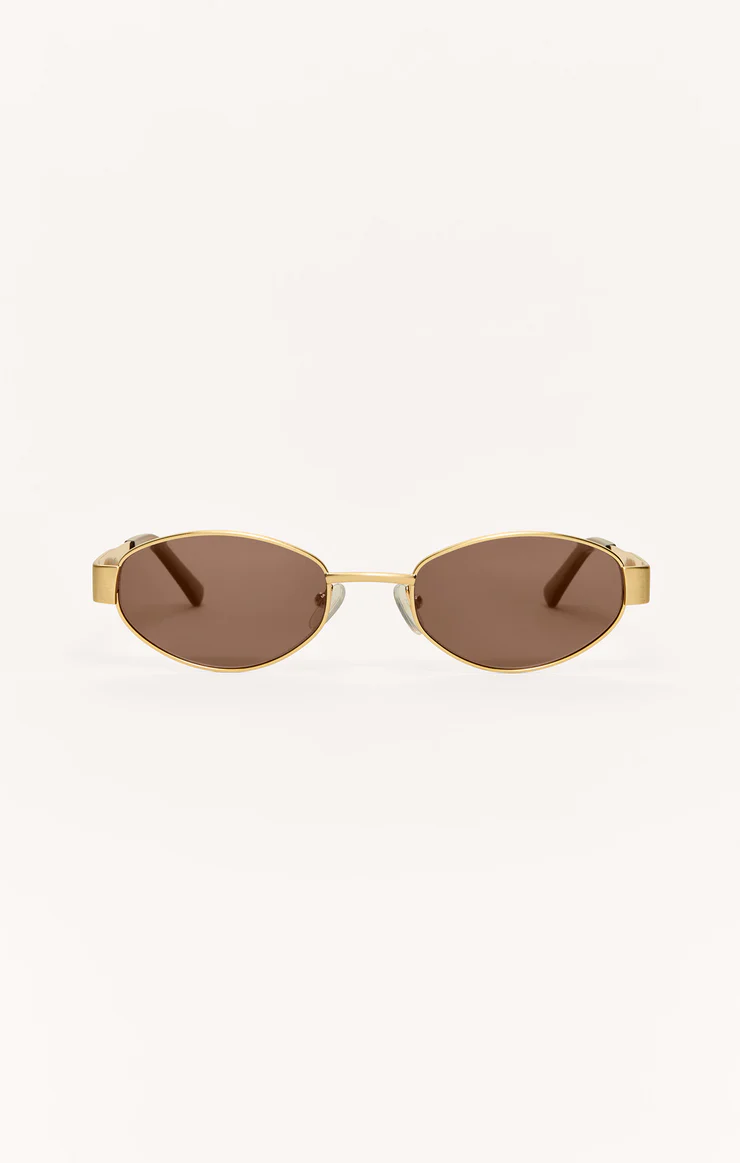 Z Supply Palisades Sunglasses- Gold/Brown