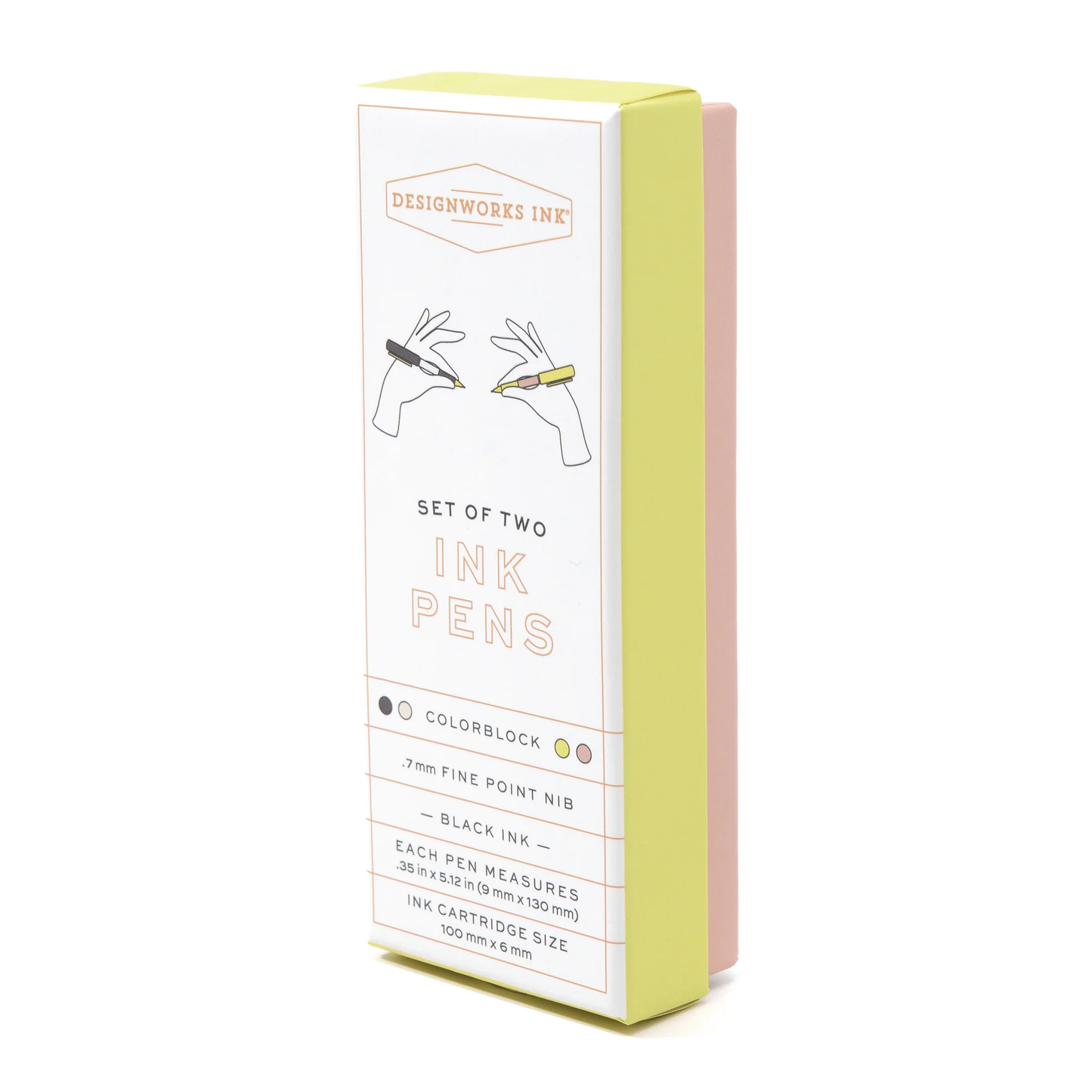 Color Block Pens- Set or 2 Off White & Taupe