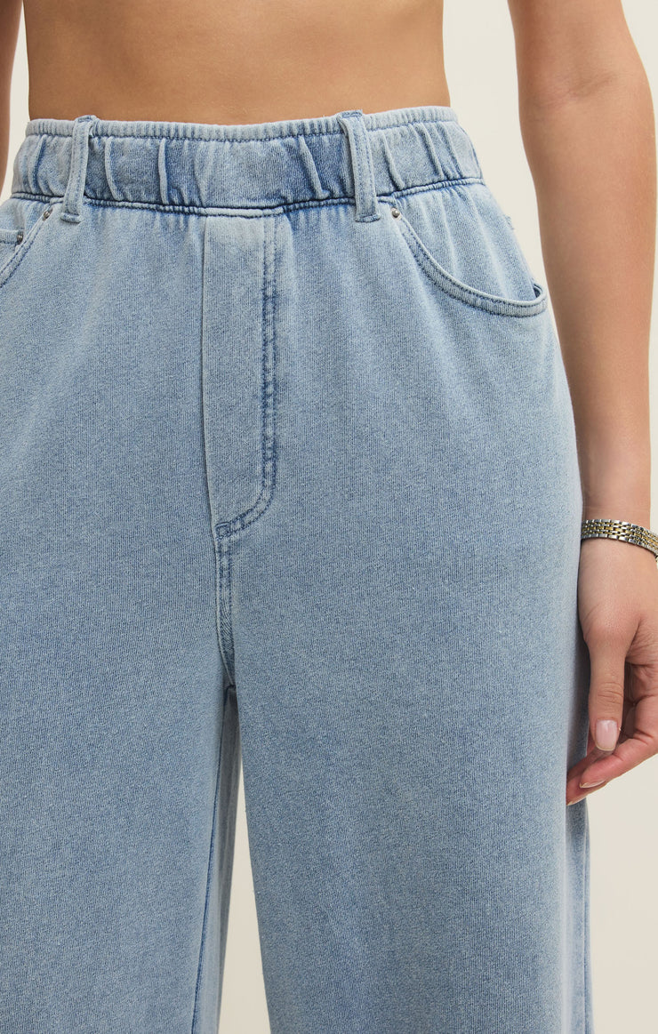 Z Supply Entourage Knit Denim Pant- Ocean Air indigo