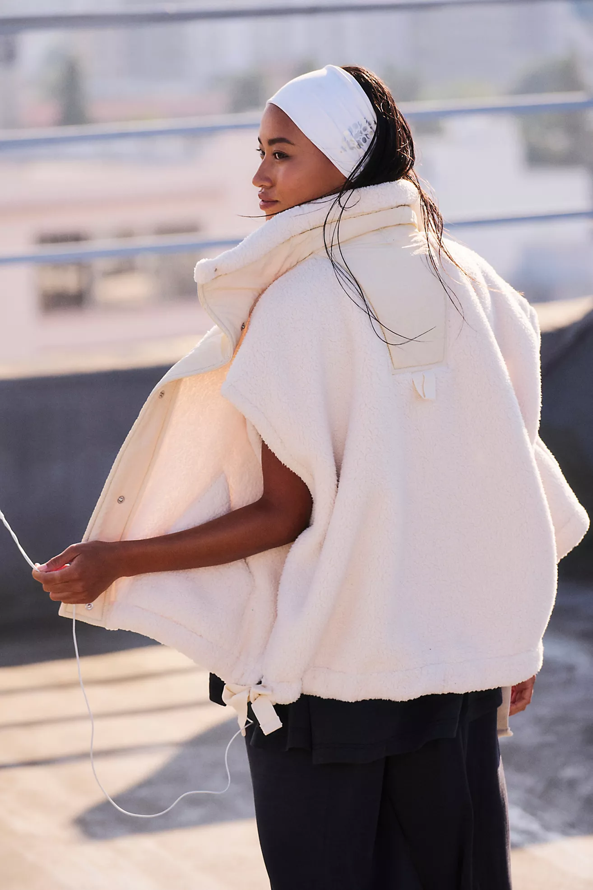 Free People Scout It Out Fleece Vest- Birch Tree