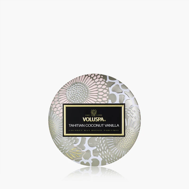 Voluspa Tahitian Coconut Vanilla mini Tin