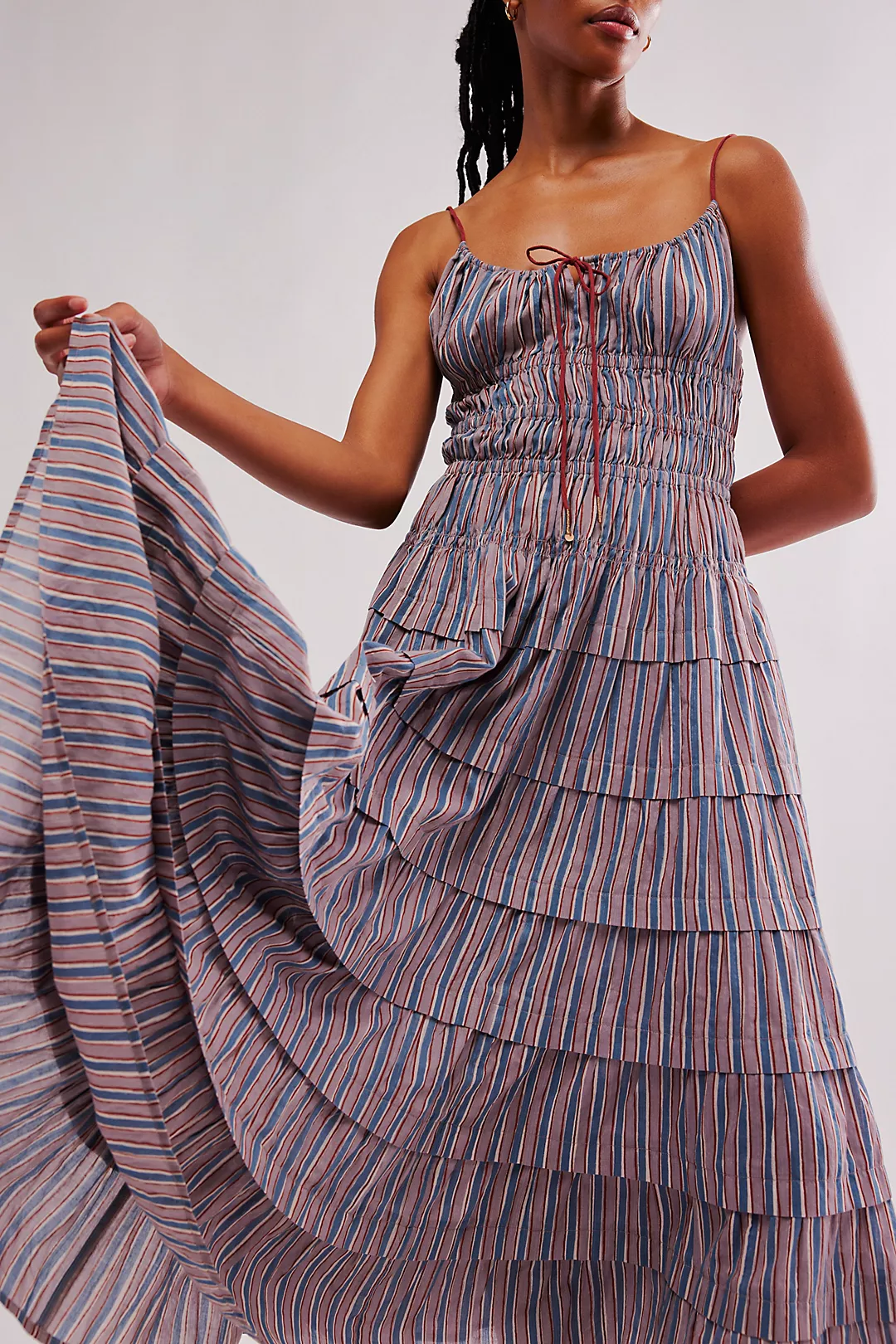 Free People Going Steady Midi Dress- Taupe