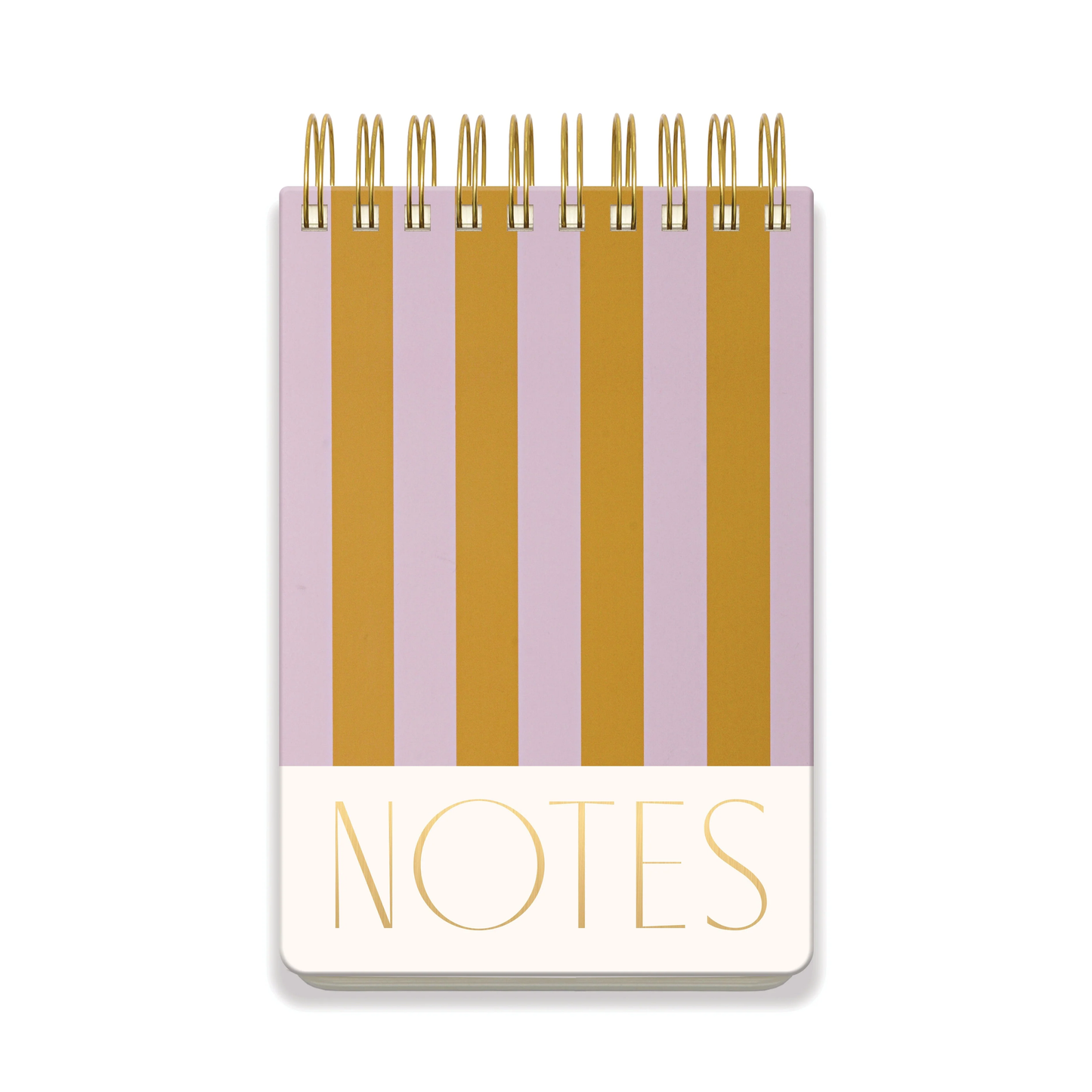 Large Chunky Notepad- LiLilac + Ochre stripes