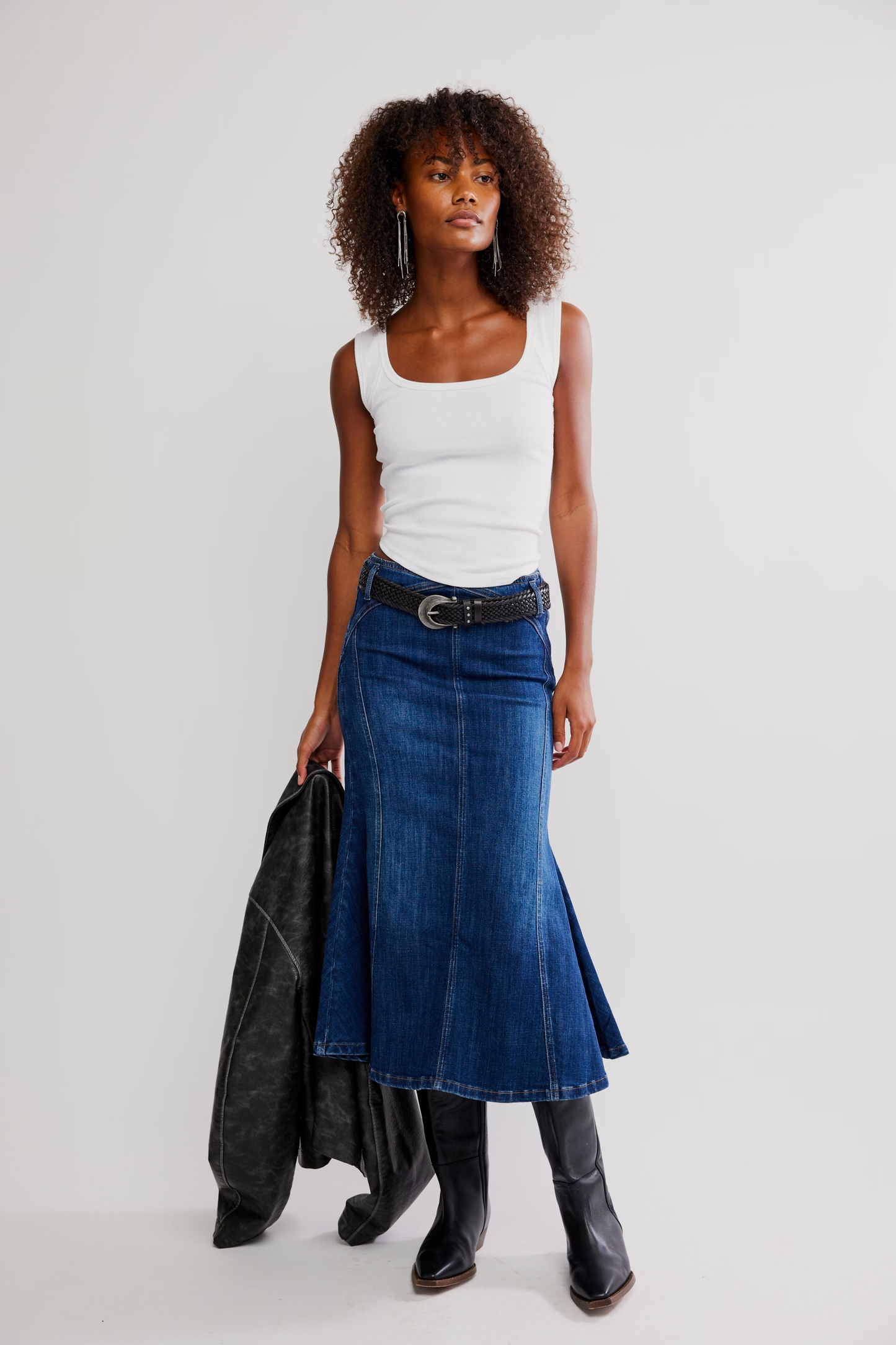 Free People Zia Denim Skirt- Bad Habits