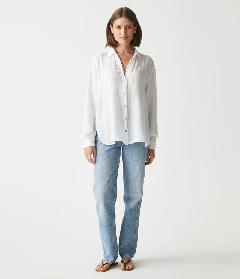 Michael Stars Leo Gauze Button Down Shirt