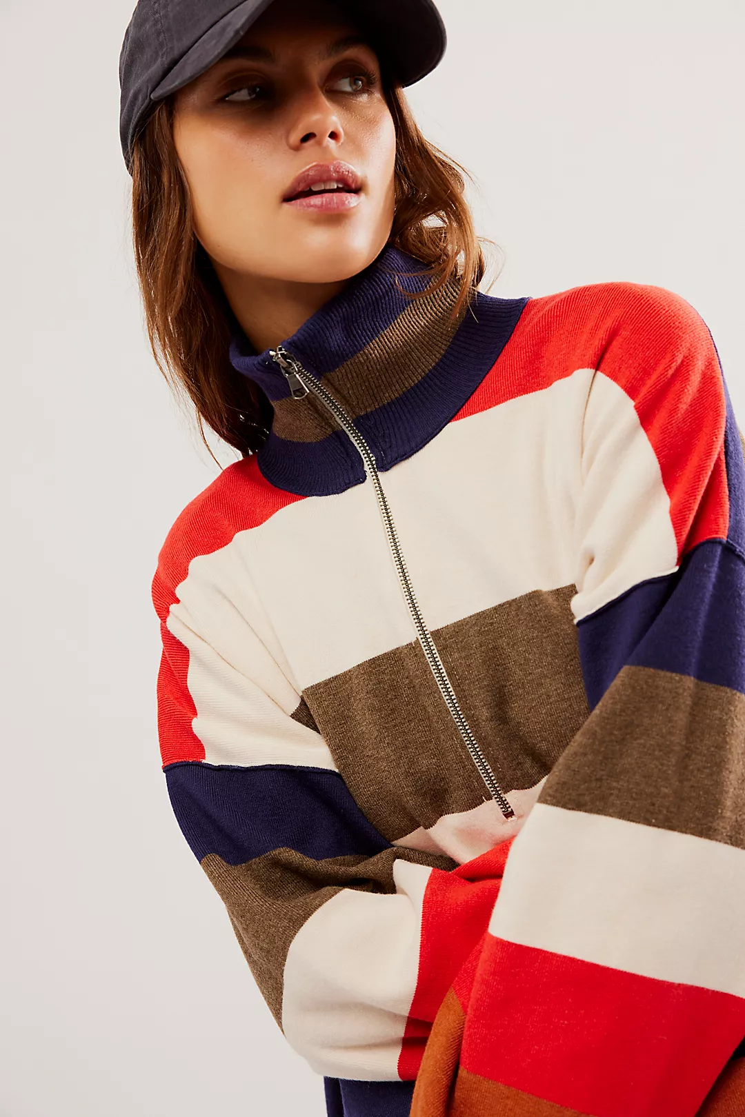 Free People Coastal Stripe Pullover- Set Sail Combo