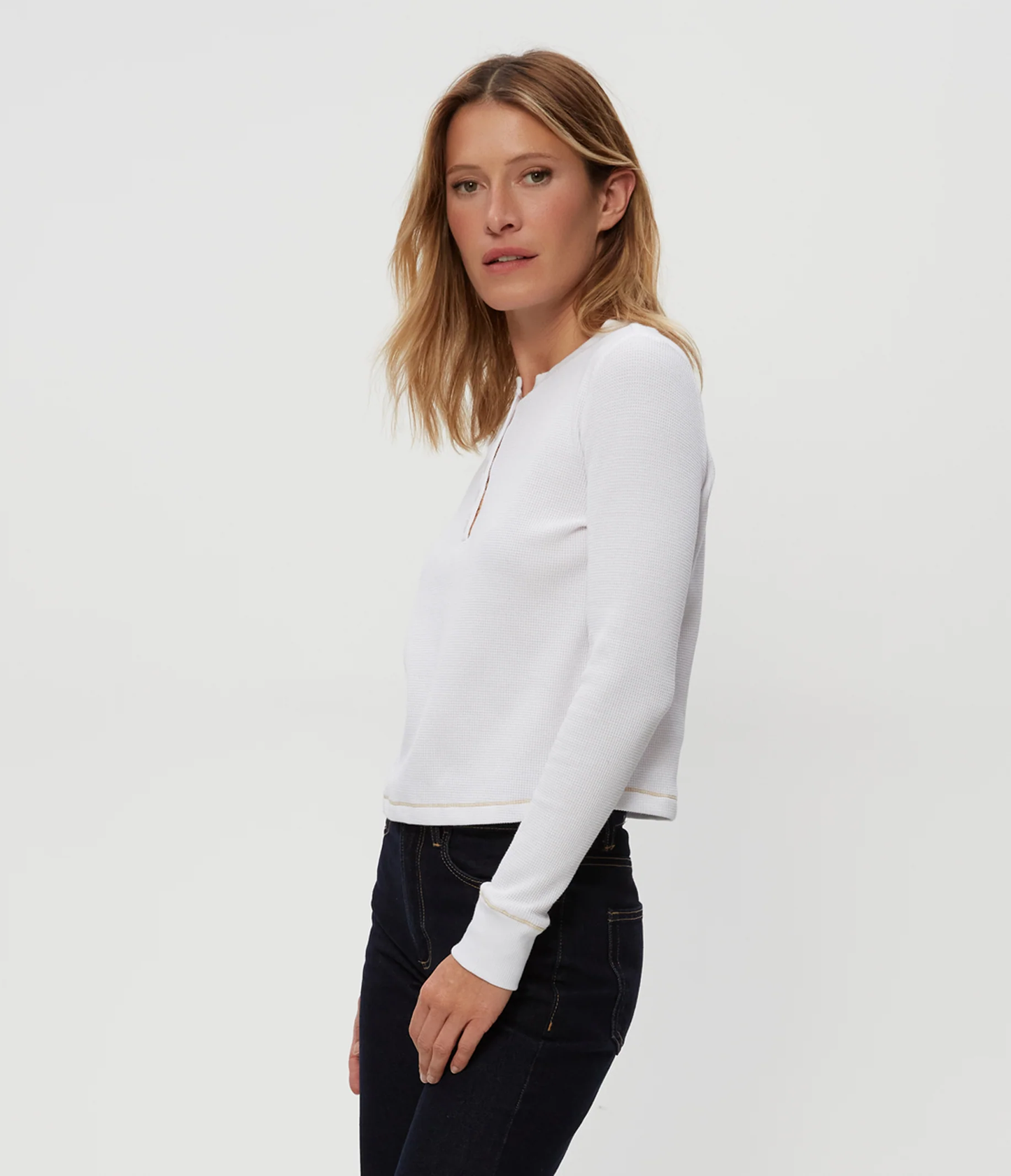 Michael Stars Lina Thermal Henley Tee