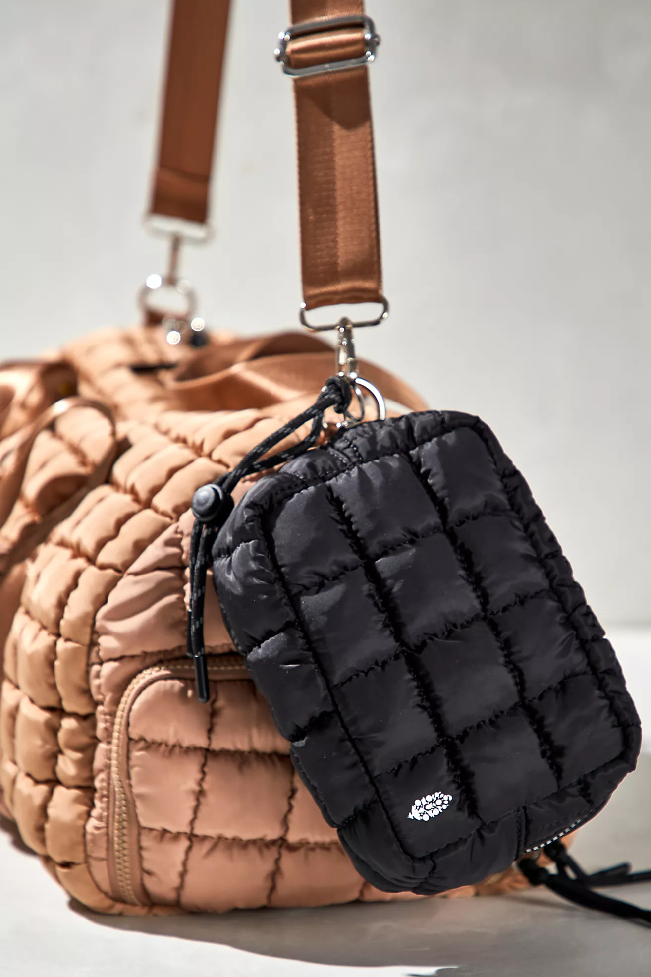 Free People Quilted Mini Case- Black