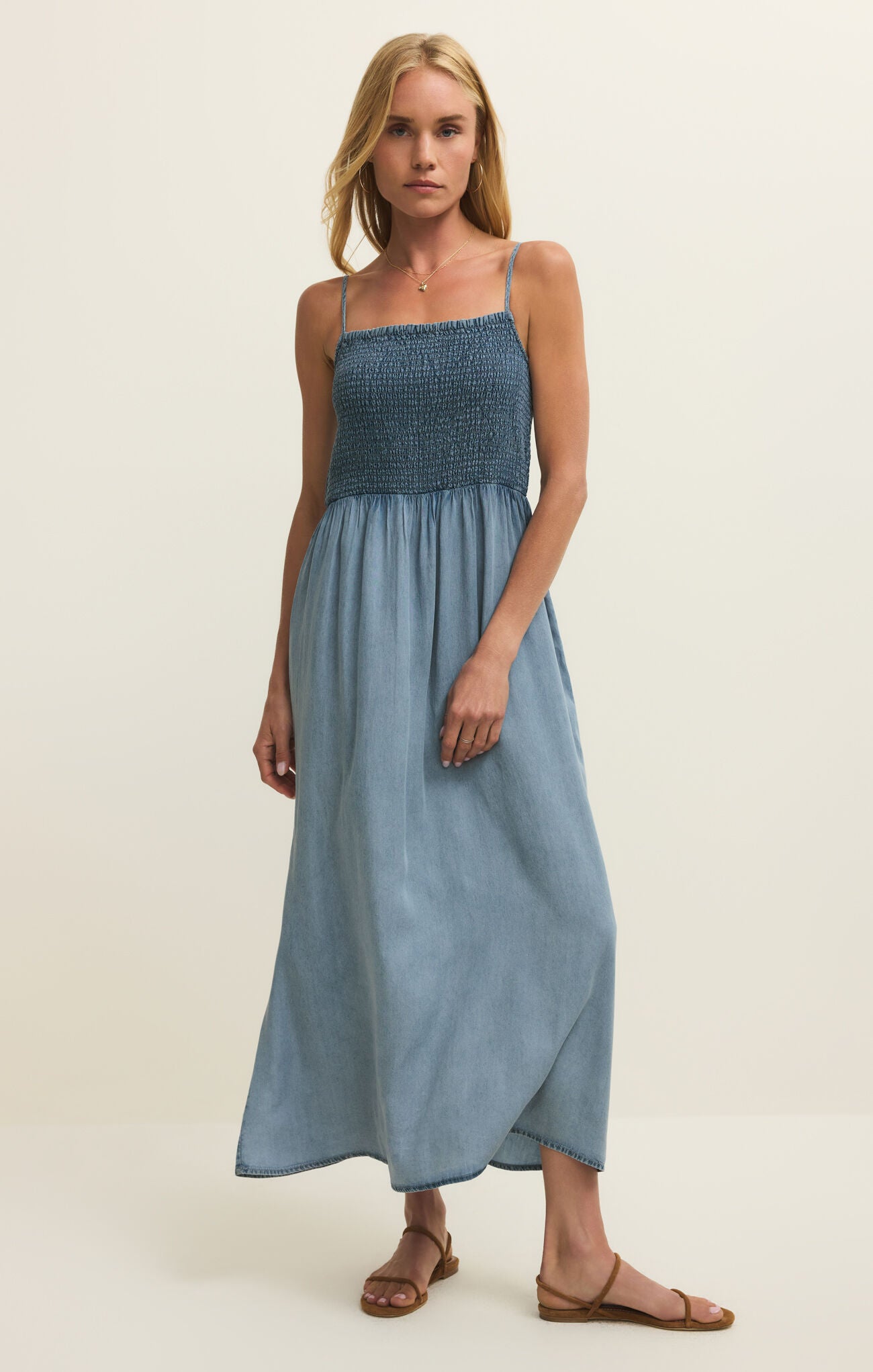 Z Supply Bayside Chambray Maxi Dress