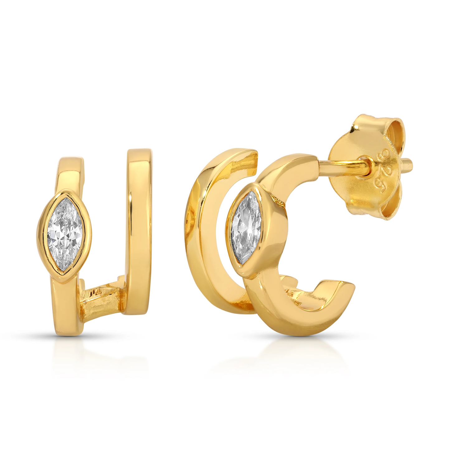 Jurate Nora Marquise Illusion Huggie Hoops