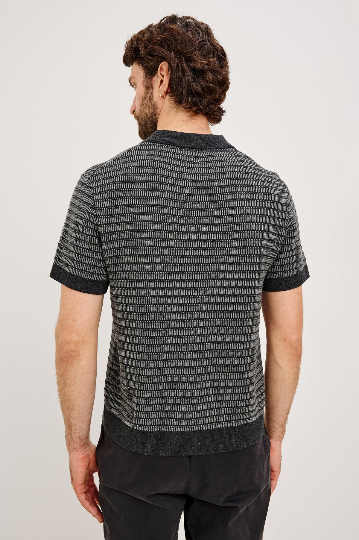 Rails Rubin Shirt- Charcoal Black Stripe