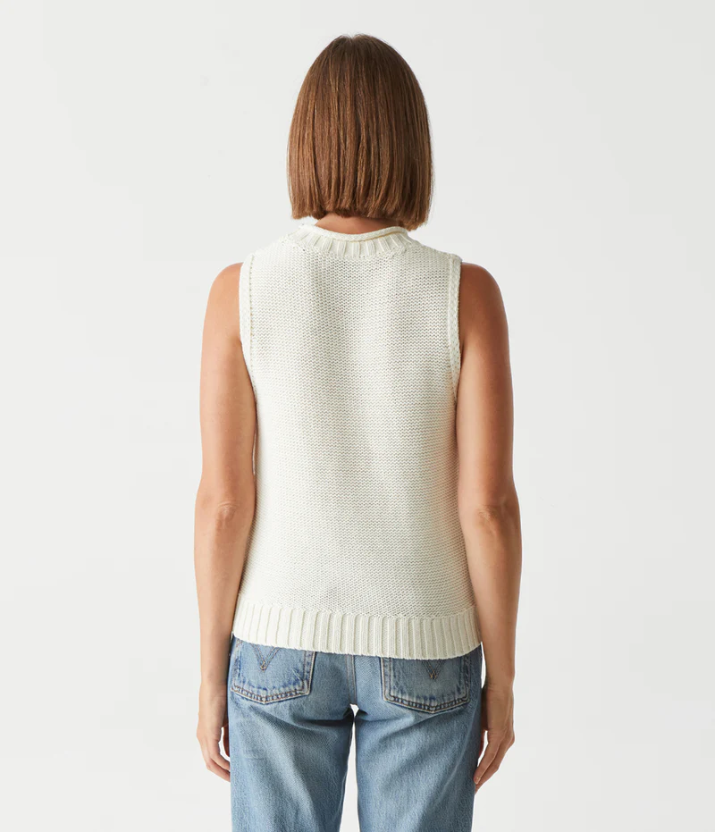 Michael Stars Estelle Sweater Vest- Ivory