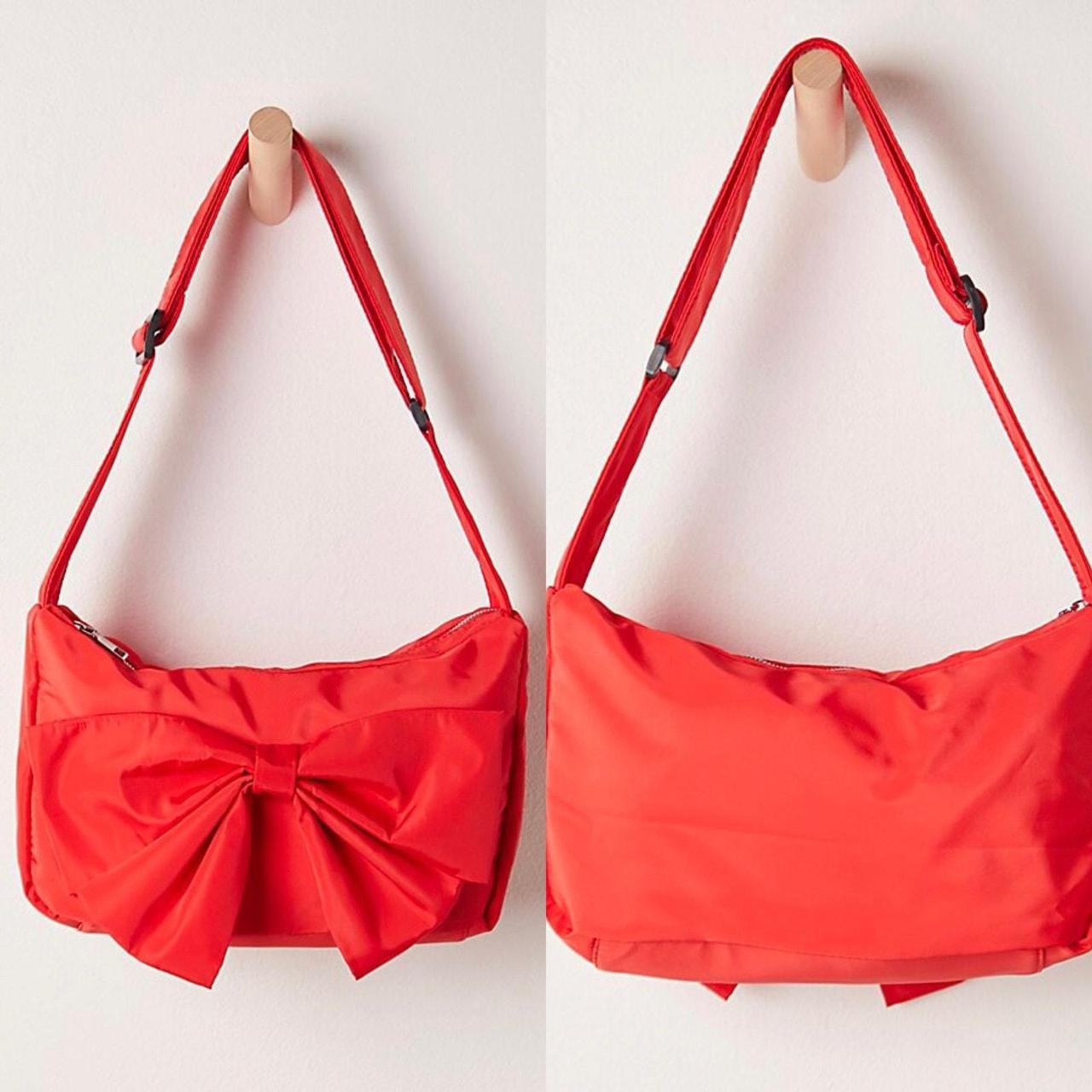 Free People Red Bow Bag