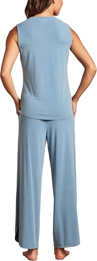 Barefoot Dreams Malibu Collection Sand Washed Jersey Wide Leg Pajamas-Seashore