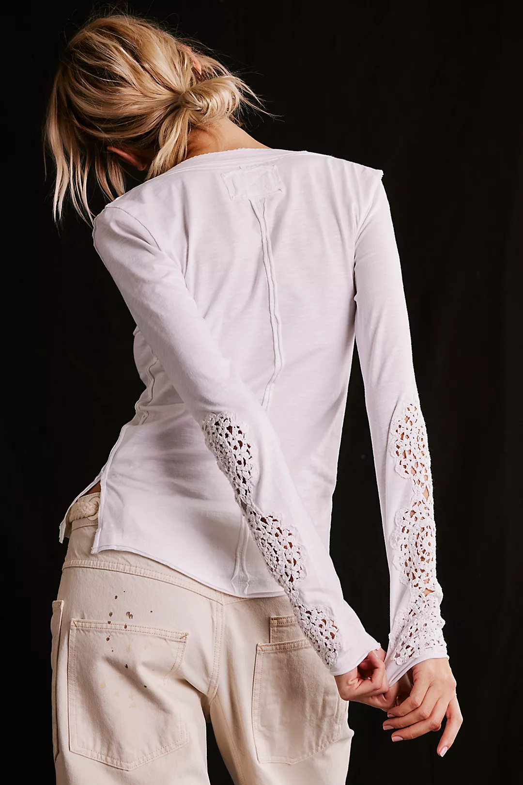 Free People Our Song Henley Cuff- Ivory