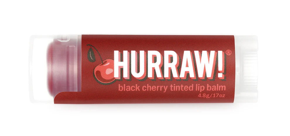 Hurraw! Premium Vegan Lip Balm- Black Cherry Tinted