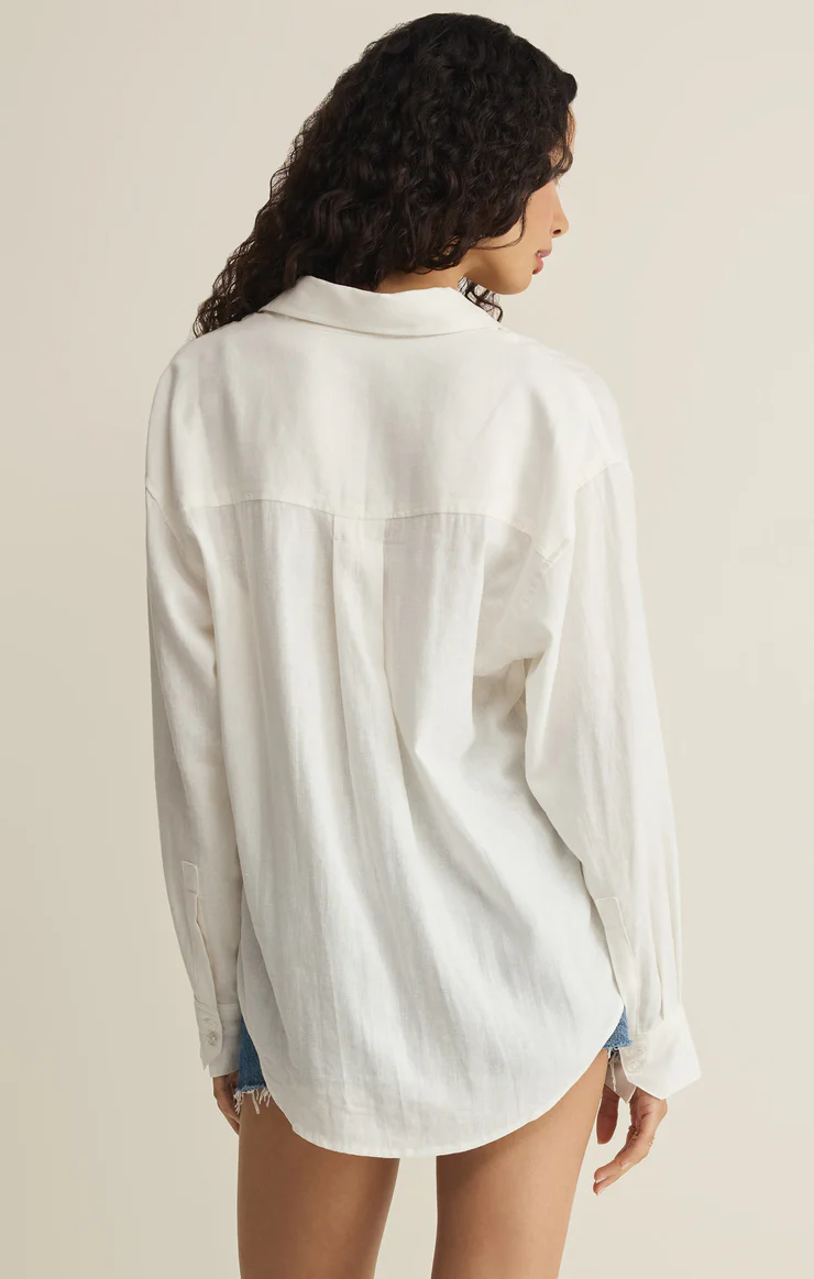 Z Supply The Signature Button up Top- White