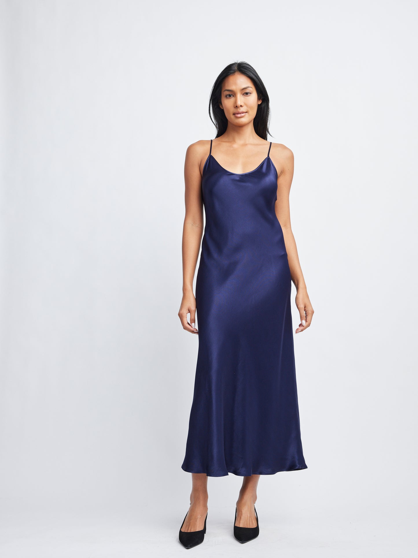 Self Contrast Qwen Slip Dress