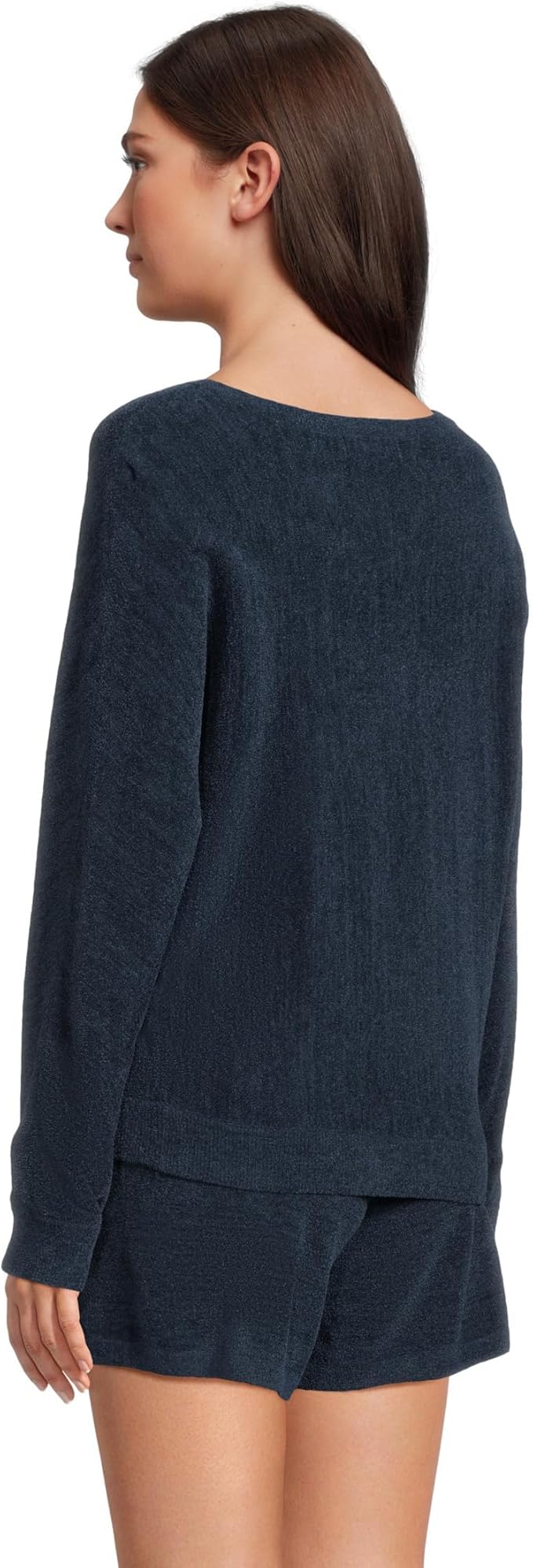 Barefoot Dreams Boatneck Pullover & Short Set- Marine