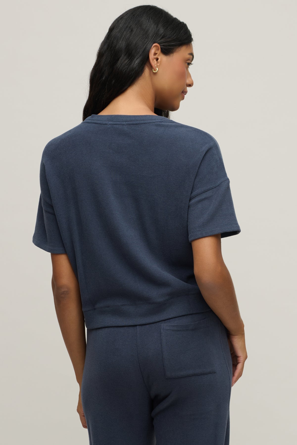 Barefoot Dreams Brushed Fleece Short Sleeve Dropped Shoulder Pullover