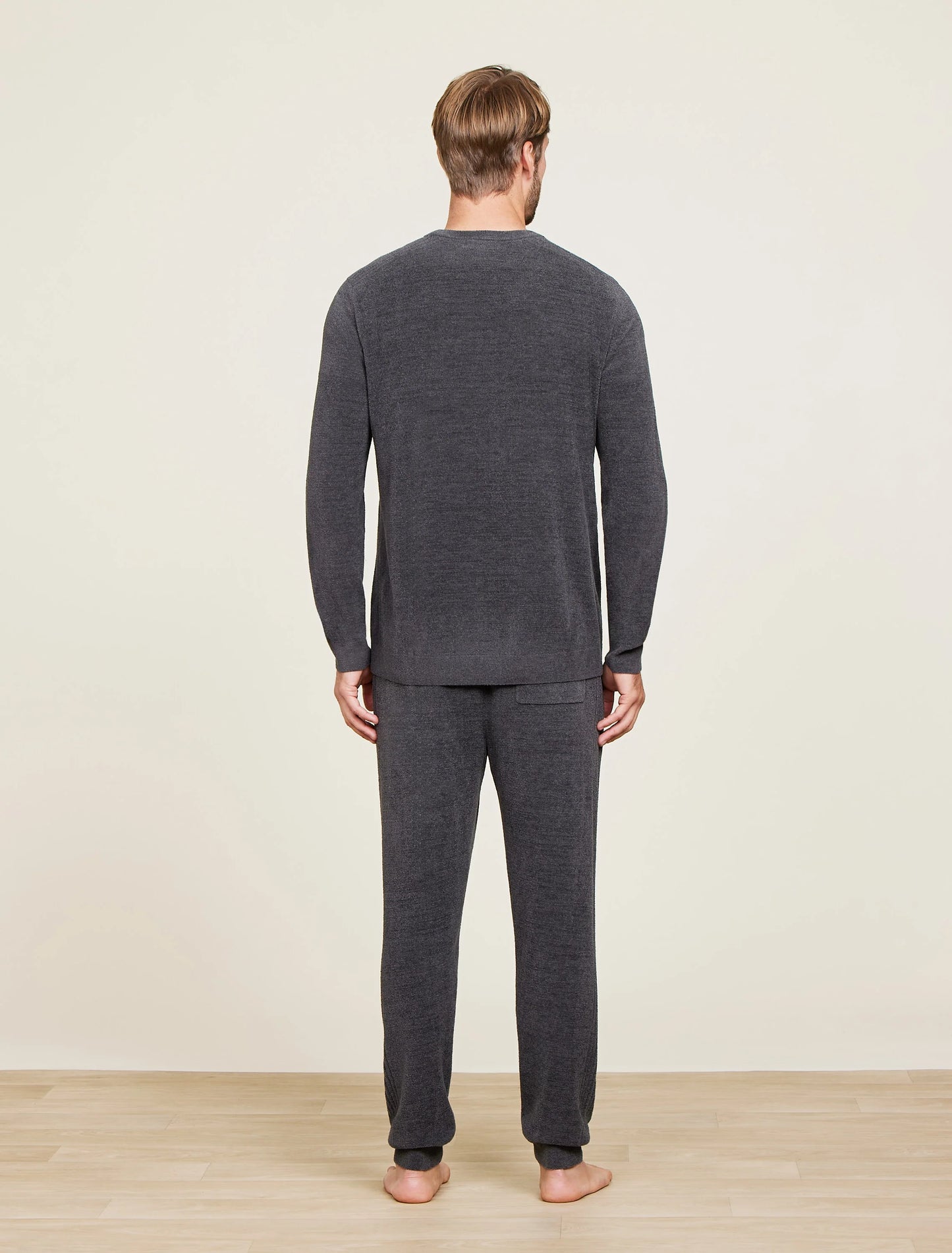 Barefoot DreamsCozyChic Ultra Lite® Men's Rib Inset Pullover- Carbon