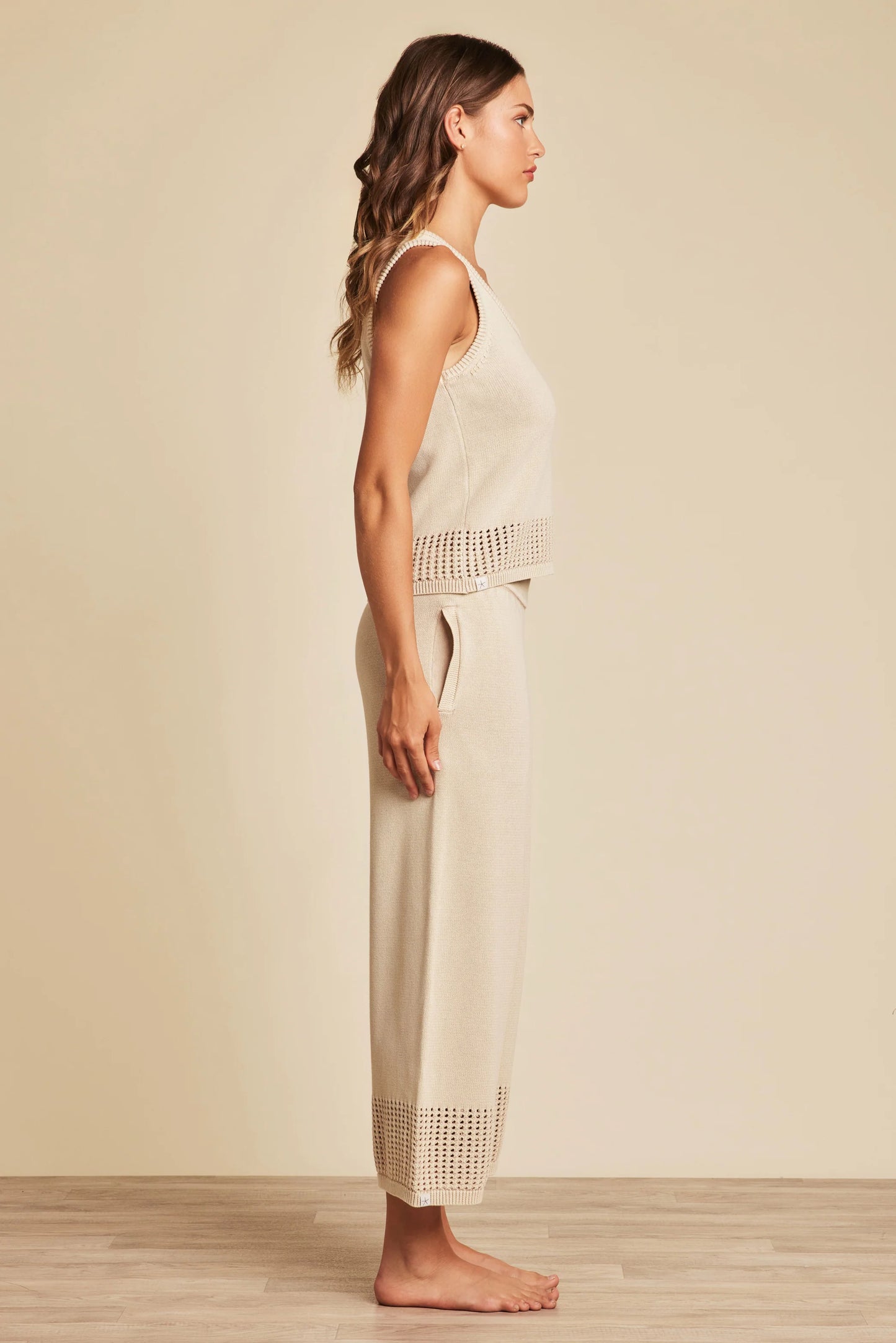 Barefoot Dreams Sunbleached Scoop Mesh Tank