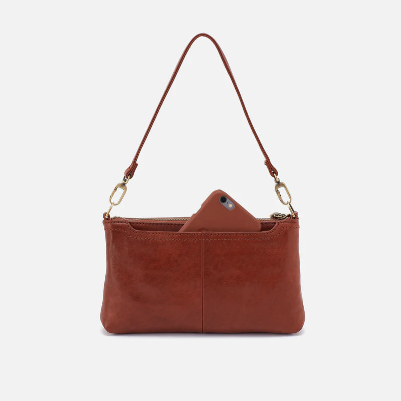 HOBO Darcy Crossbody in Patin Leather- Pecan Ridge