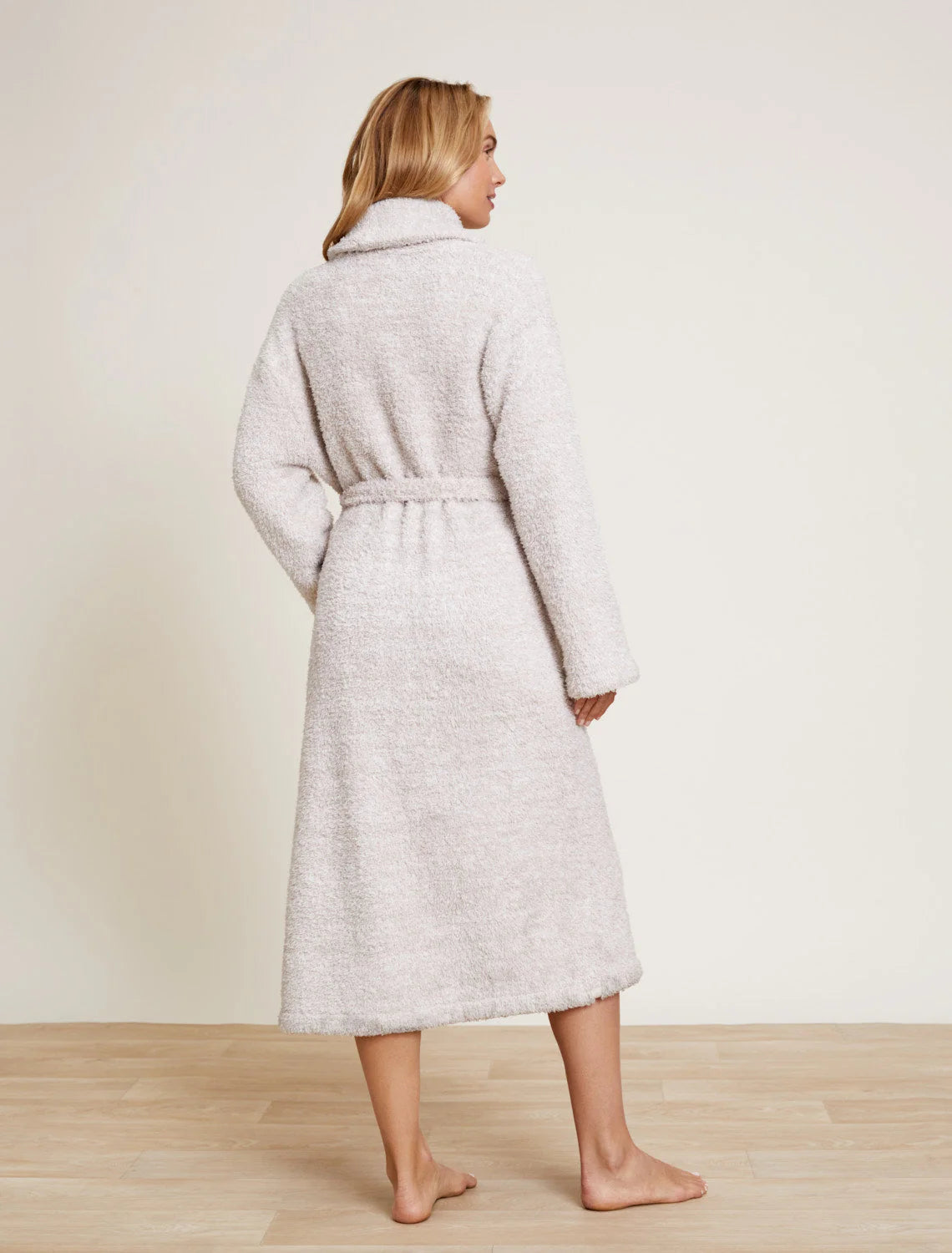 Barefoot Dreams CozyChic Robe- Stone / White
