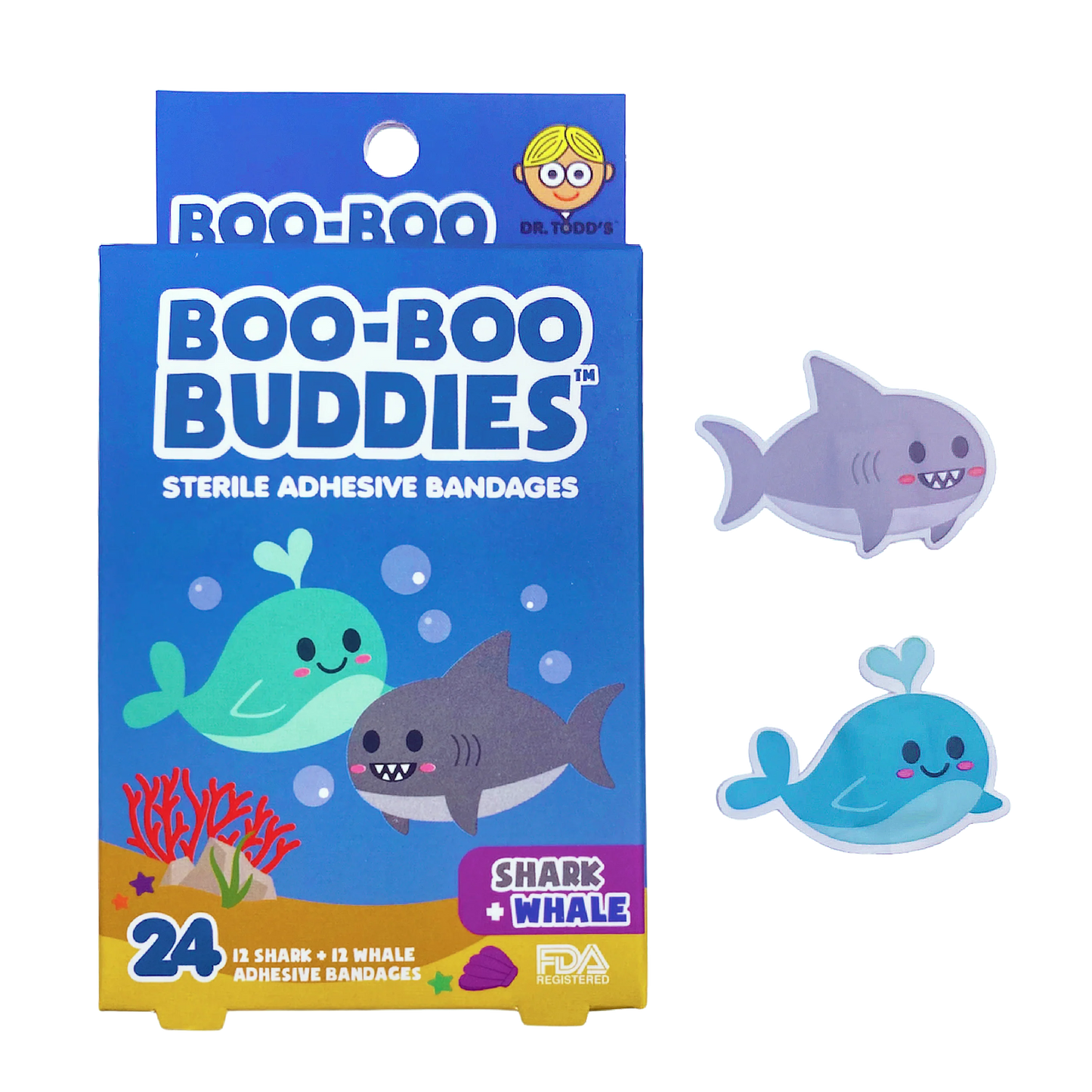 Boo Boo Bandages- Shark & Whale