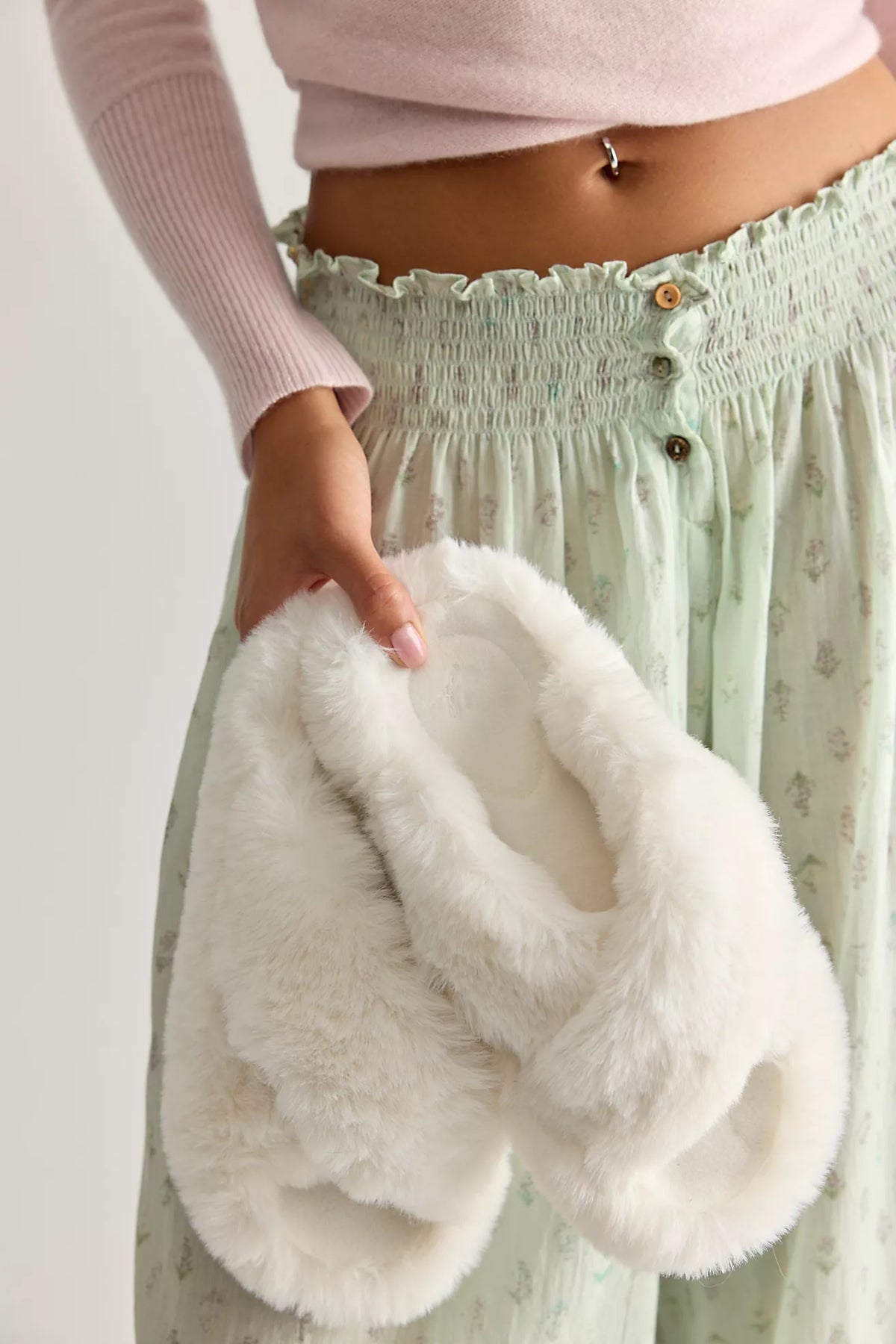 Free People Counting Sheep Slippers- Snow