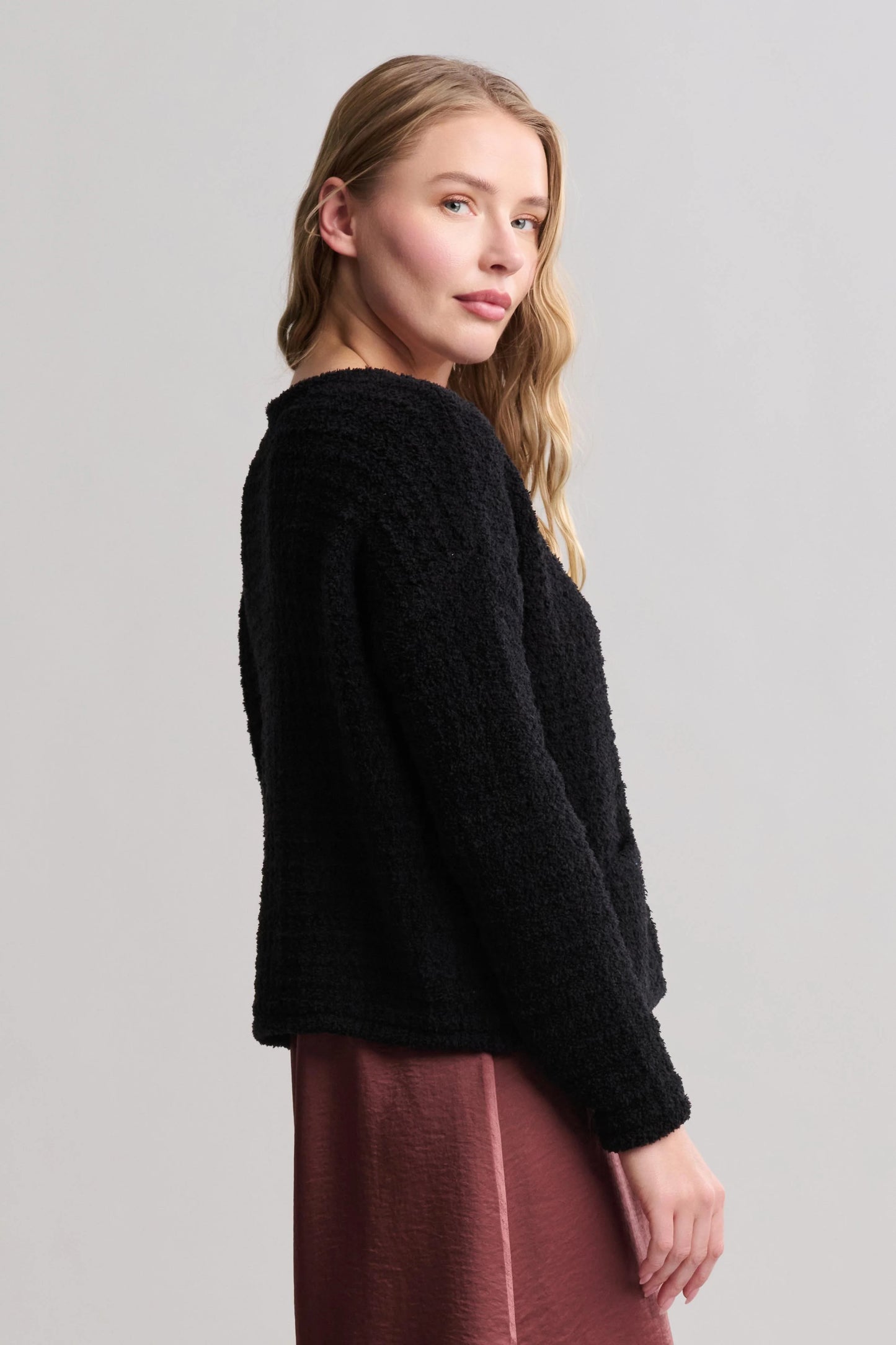 Barefoot Dreams CozyChic Textured Button Front Cardigan