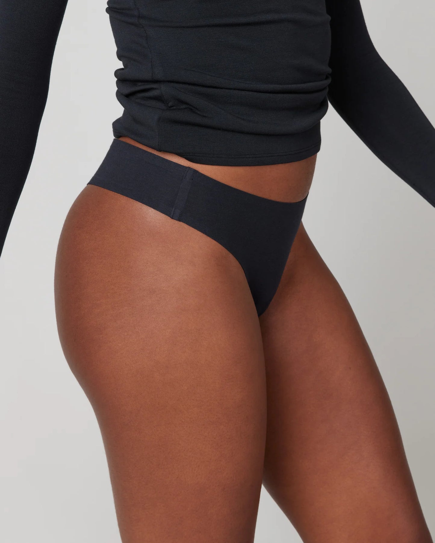 Ahhh-llelujah Pima Cotton "Fit to You" Thong- Black