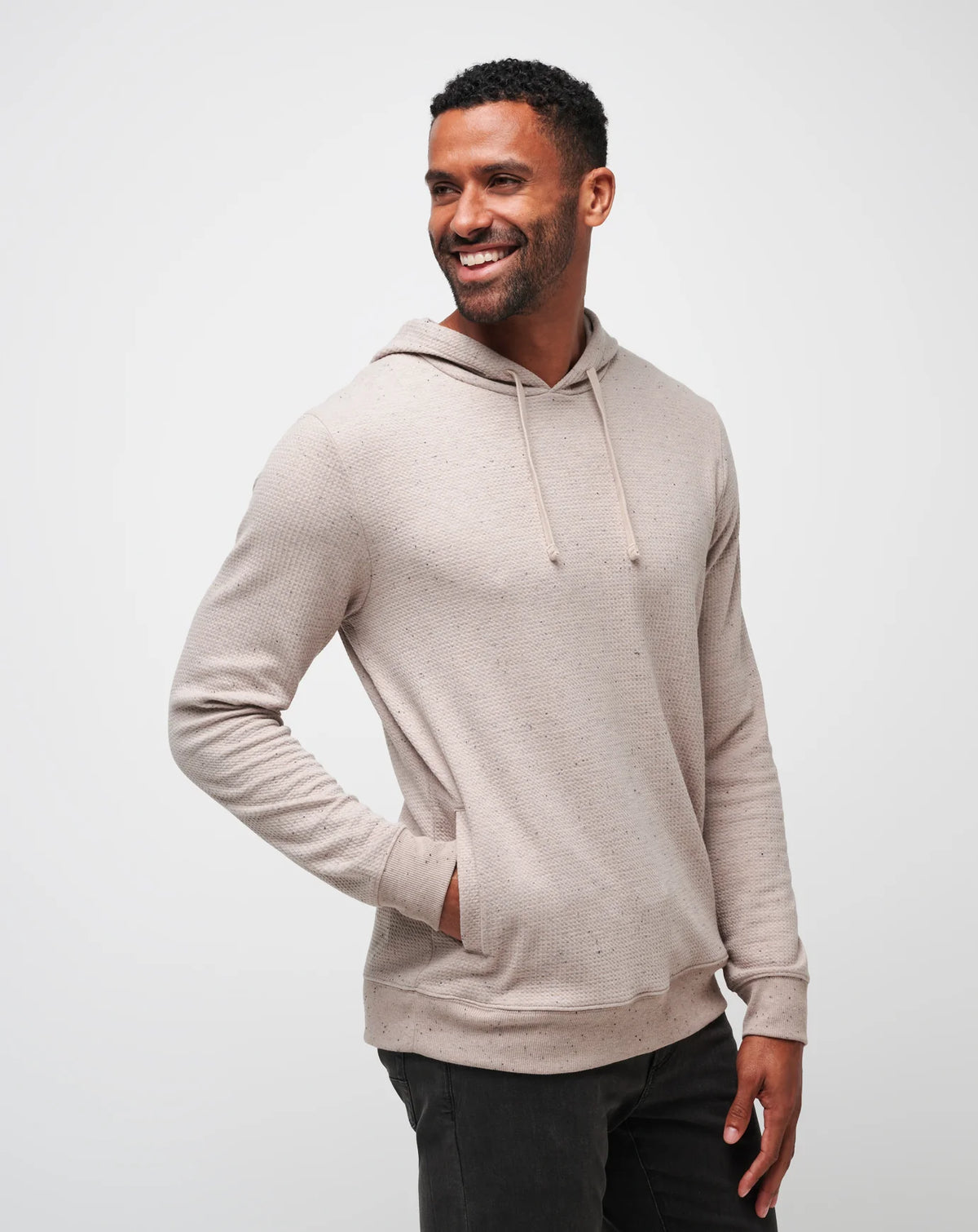 Travis Mathew Cloud Waffle Hoodie- Oxford Tan