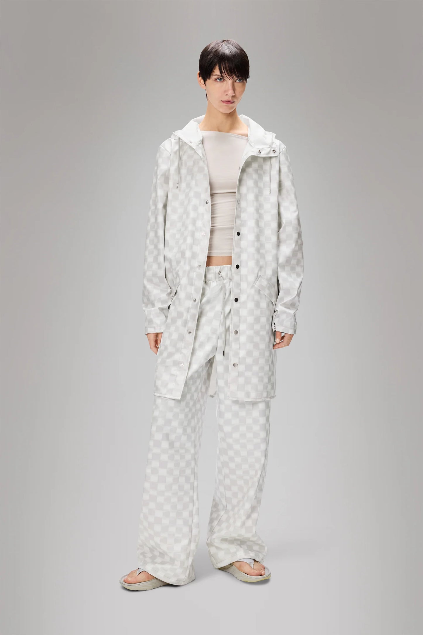 Rains Long Jacket in- Warp