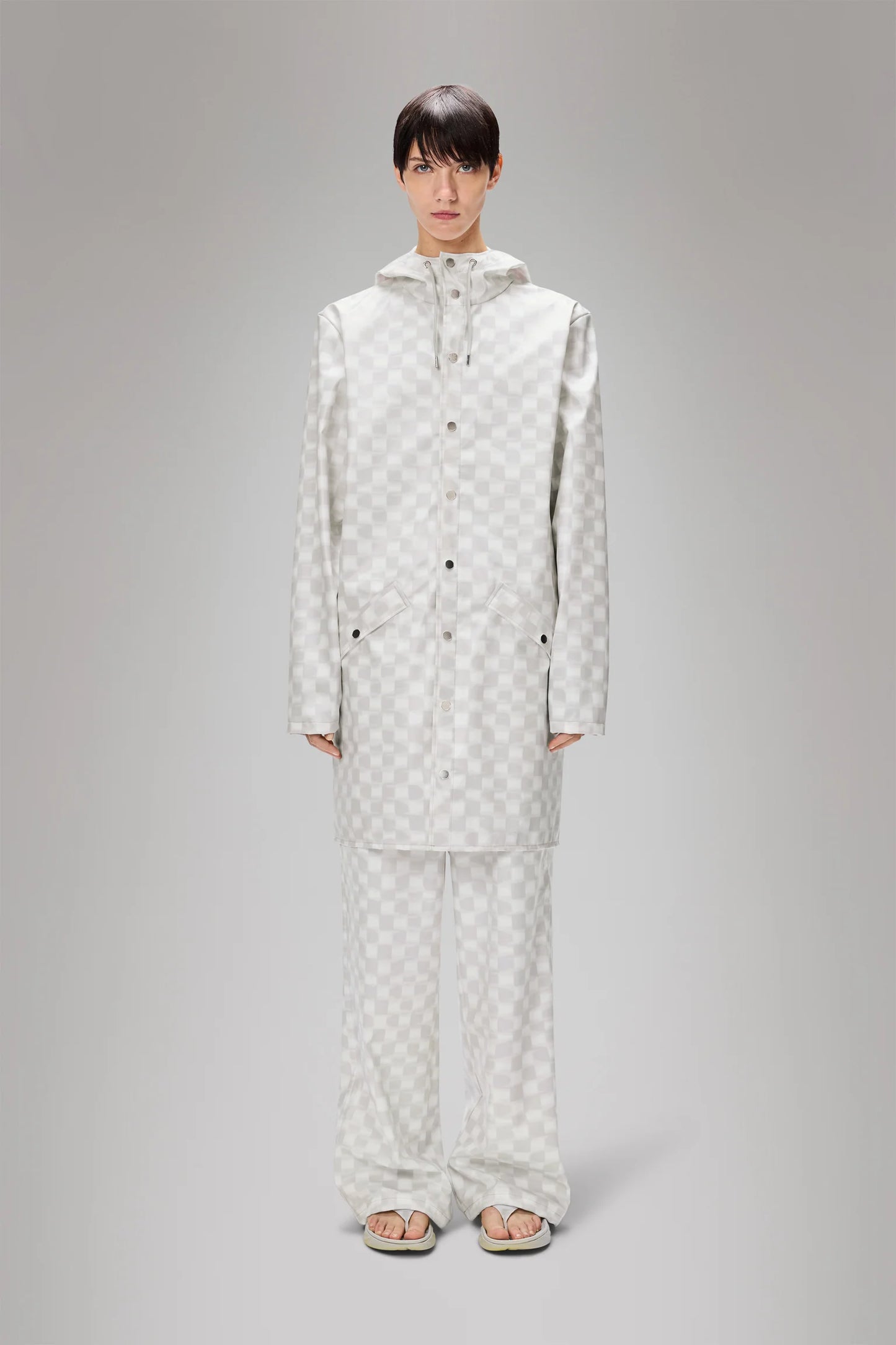 Rains Long Jacket in- Warp