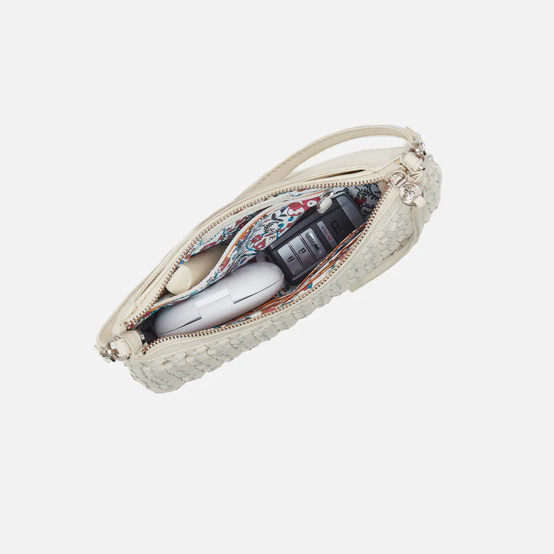 HOBO Darcy Crossbody in Woven Leather- Whitecap