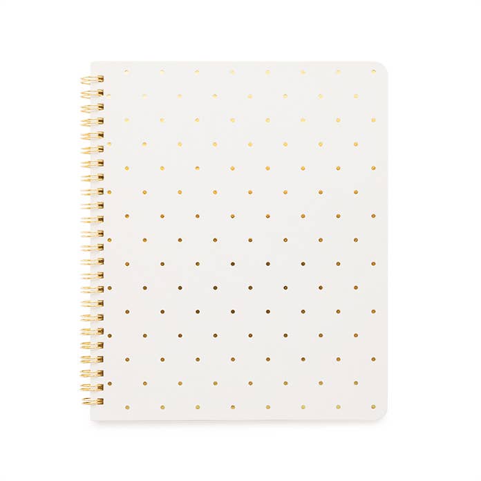 White Perfect Dot Notebook