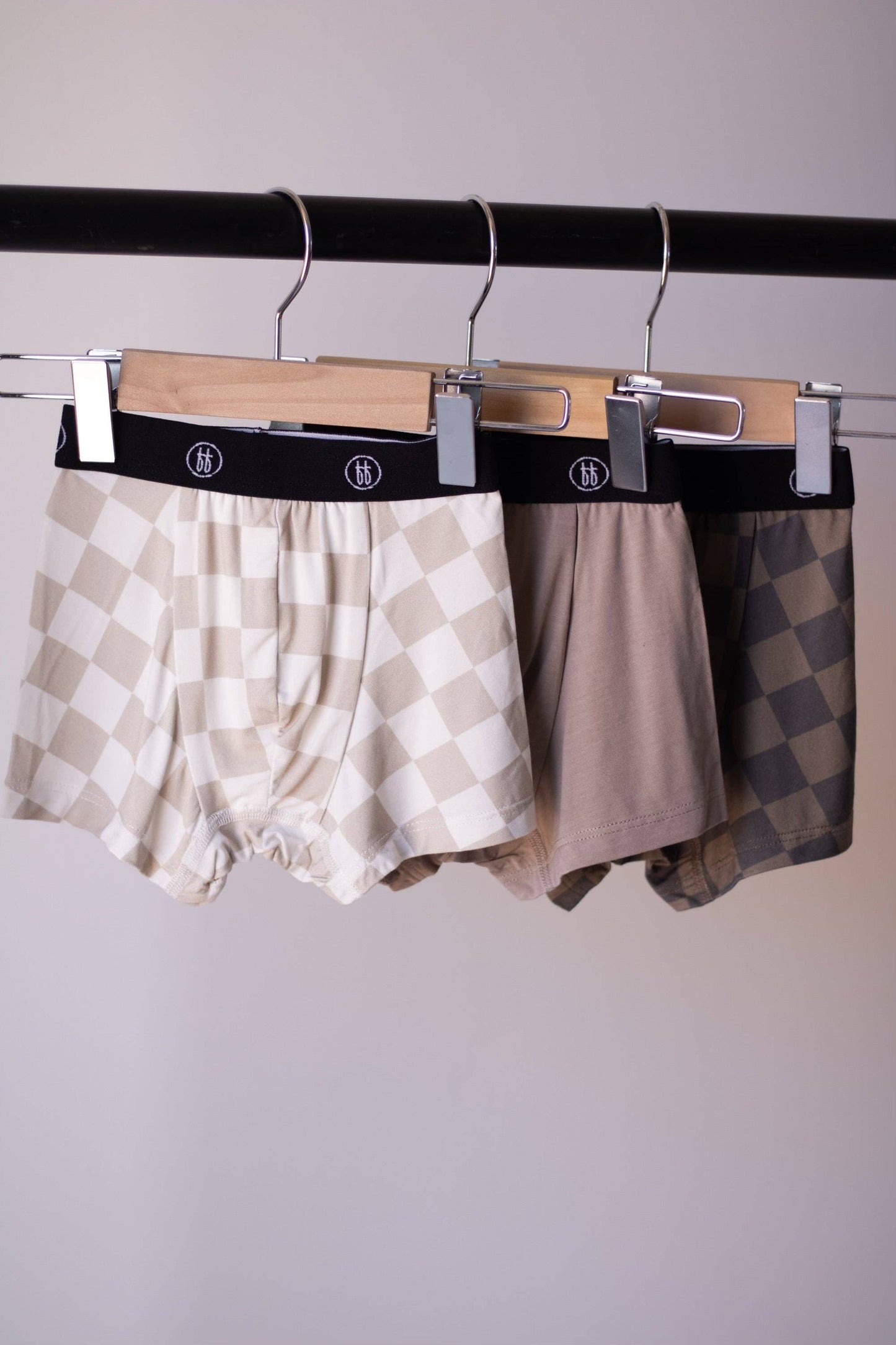 Forever Franch Baby Bamboo Boxers (3 Pack) | Checkerboard & Faded Brown Checkerboard