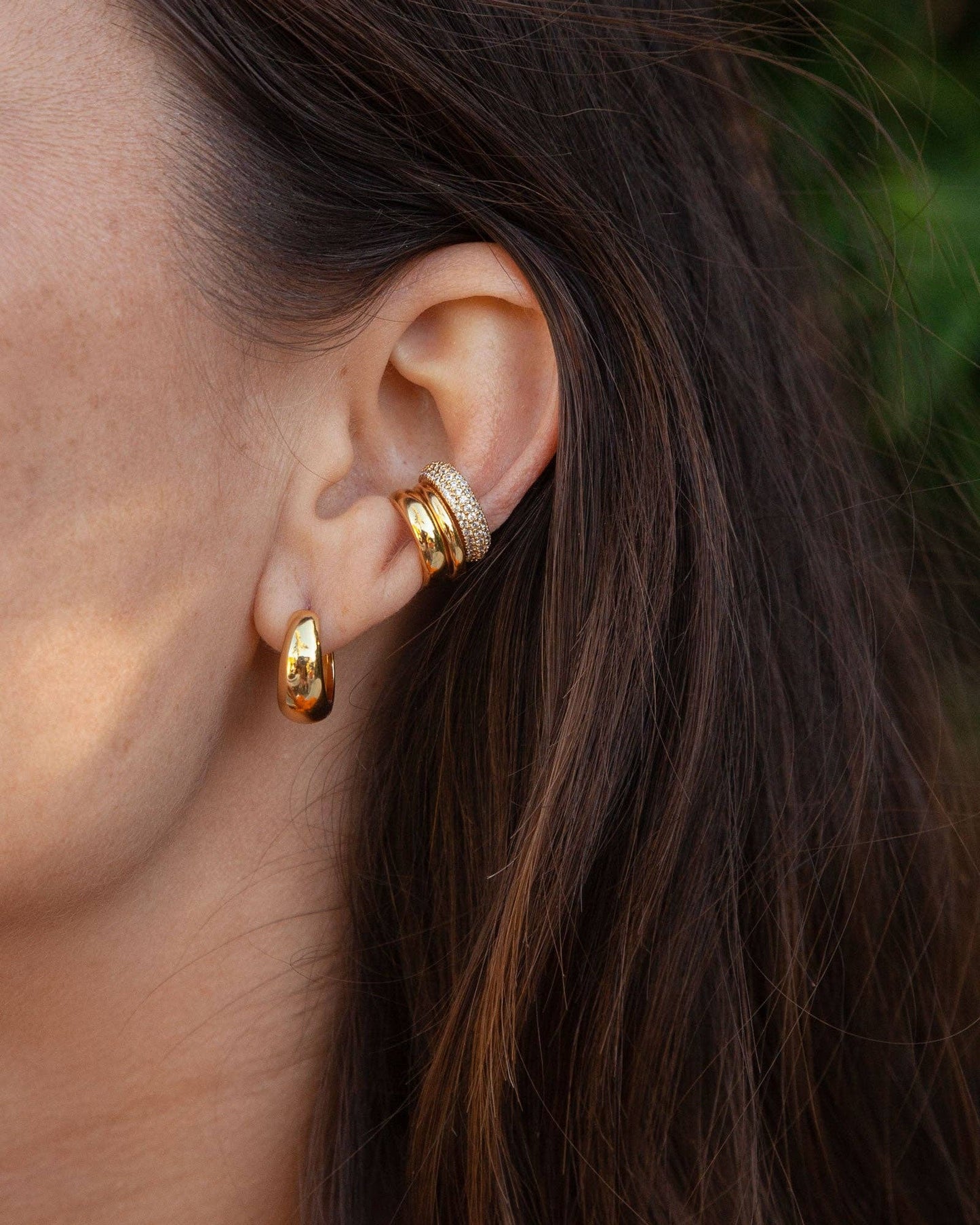 Jurate Lara - Gold Dome Small Hoop Earrings
