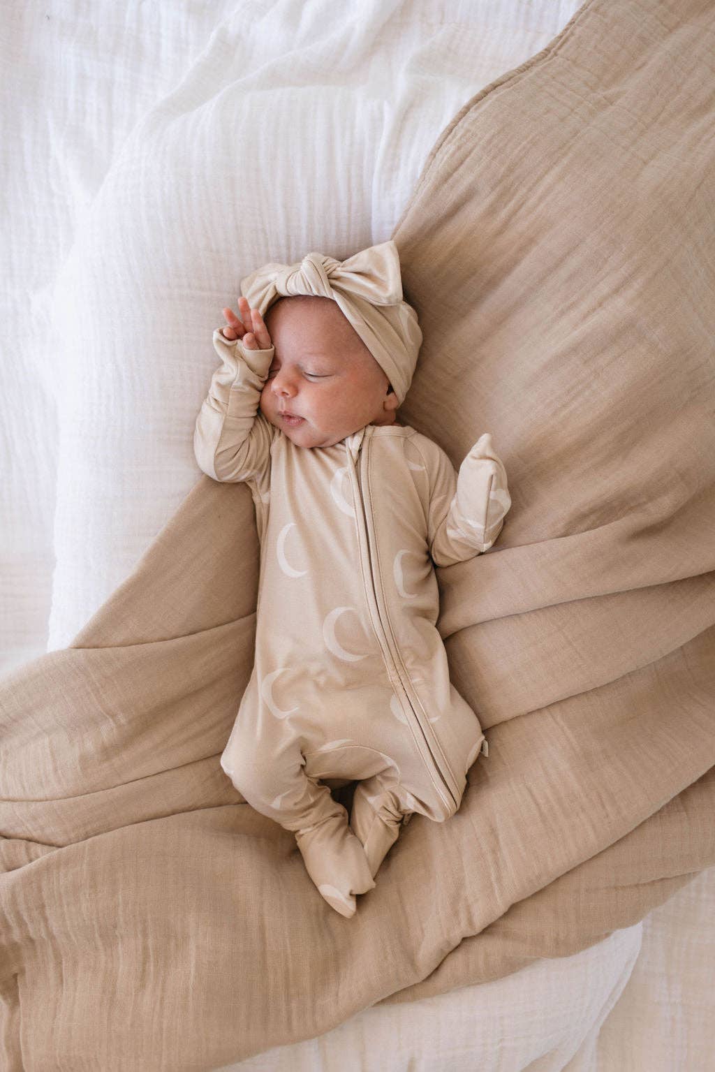 Forever French Baby Bamboo Zip Pajamas- Luna